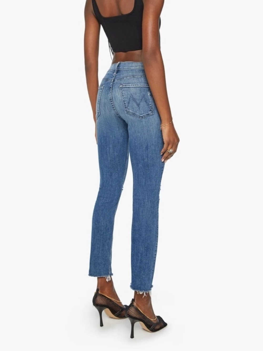 MOTHER The Mid Rise Dazzler Ankle Fray Jean Weekend Warrior- 27 - Picture 2 of 10